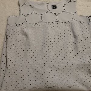 Women's business dress with cute circle accent